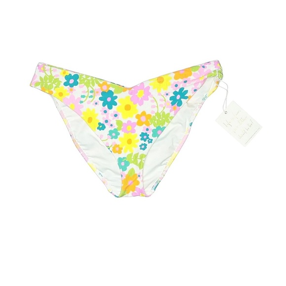 Show Me Your MuMu Other - Show Me Your Mumu White Floral Ribbed Hipster Bikini Bottoms